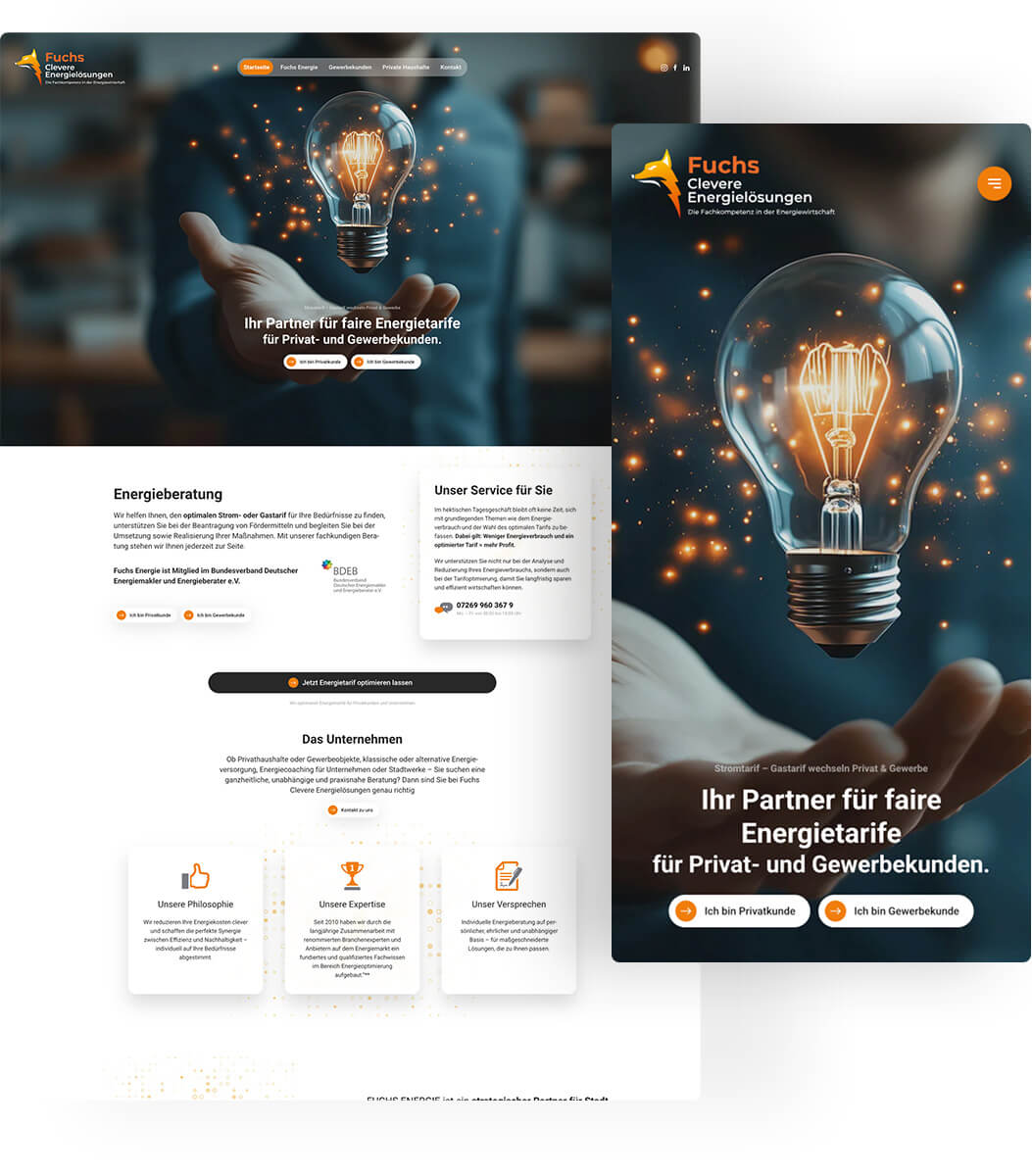 Modernes Webdesign für Energieberater – Fachspezifische Online-Präsenz für Energieeffizienz-Experten